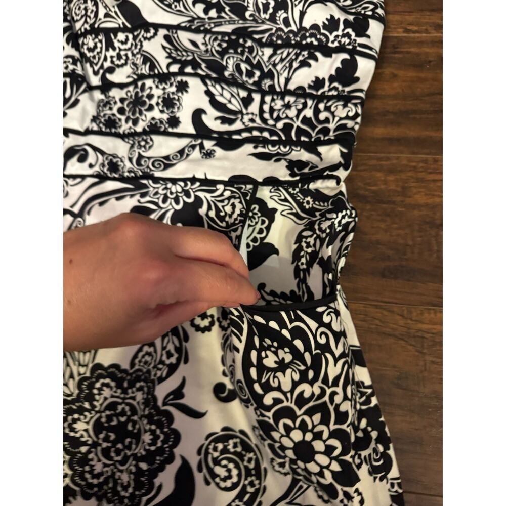 KIM ROGERS SUNDRESS BLACK AND WHITE PLUS SIZE 18 - Picture 2 of 7